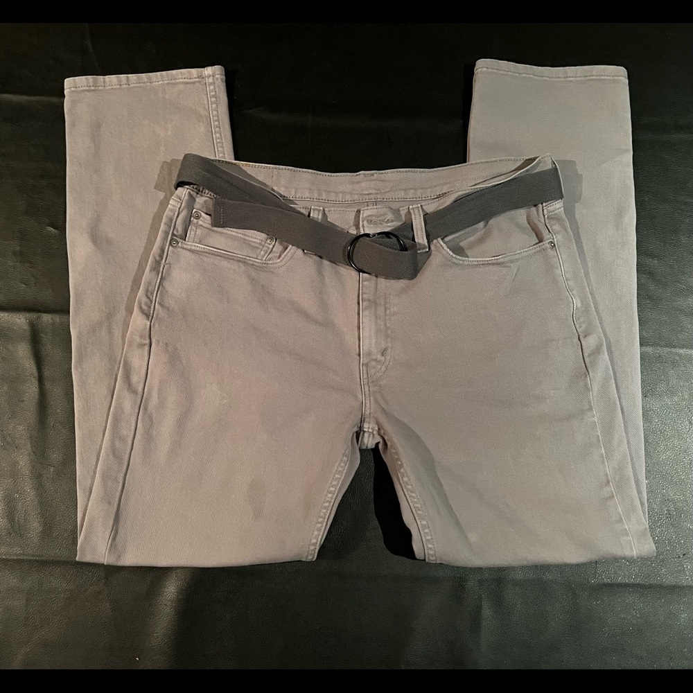 Levis 514 Straight Fit Mens Size 36X34 Zipper Fly Gray Casual Jeans